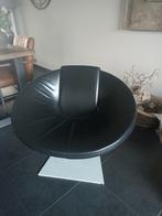 Fauteuil design modern LAO relax zwart echt leer!!, Huis en Inrichting, Ophalen, Zo goed als nieuw, 75 tot 100 cm, Leer