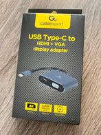 USB TYPE C 3.0 naar HDMI + VGA ADAPTER KABEL 4K UHD MACBOOK, Computers en Software, Pc- en Netwerkkabels, Ophalen of Verzenden