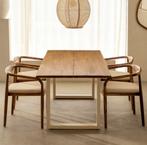 Acaciahout Eettafel, Ophalen, Zo goed als nieuw, 6 tot 8 stoelen