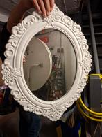 Ovale Spiegel met Witte Lijst, Minder dan 50 cm, Gebruikt, Ophalen of Verzenden, Minder dan 100 cm