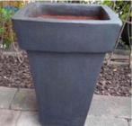 Antraciet terracotta bloempotten handwerk vorstbestendig, 25 tot 40 cm, Ophalen of Verzenden, Zo goed als nieuw, Balkon