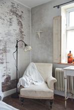 De laatste vloerlamp 40% KORTING!! zilverglas kap, lamp, Ophalen, 100 tot 150 cm, Nieuw, Glas