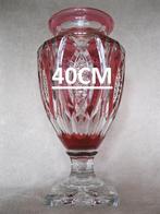 Val Saint Lambert - rood/roze Jupiter H:40cm., Ophalen