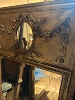 Franse Antieke Spiegel met Ornamenten, Ophalen, Rechthoekig, 100 tot 150 cm, 150 tot 200 cm