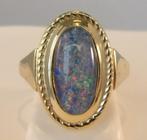 Nieuwe gouden ring met Australische Opaal triplet, Sieraden, Tassen en Uiterlijk, 18 tot 19, Nieuw, Met edelsteen, Dame