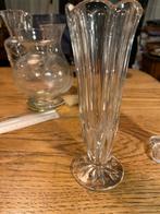 Sklo Vaasje , h 17 cm , diam 7 cm. vintage perfect, Antiek en Kunst, Ophalen of Verzenden