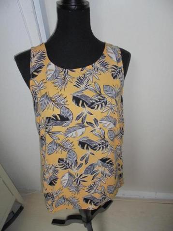 Gele top met bladerenprint Primark maat 42 beschikbaar voor biedingen