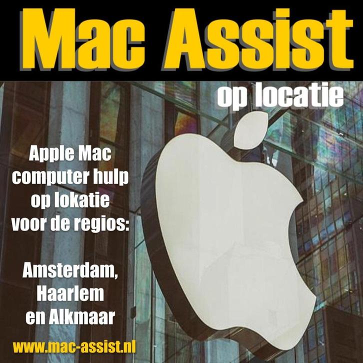 Mac Assist - Apple hulp aan huis, Diensten en Vakmensen, Computer en Internet experts, Beveiliging en Viruspreventie, Computerreparatie en Onderhoud