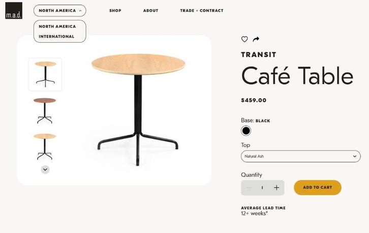 Tafel M.A.D., Antiek en Kunst, Antiek | Meubels | Tafels, Ophalen of Verzenden