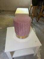 Oud roze poef, Ophalen, Zo goed als nieuw, Rond, Minder dan 50 cm