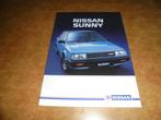brochure Nissan Sunny, Ophalen of Verzenden, Nieuw, Overige merken