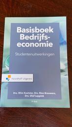 Basisboek bedrijfseconomie-studentenuitwerkingen, Ophalen of Verzenden, Zo goed als nieuw, Economie en Marketing