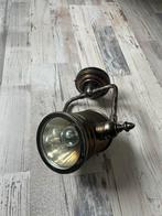 Robuuste Plafondlamp Oud Nikkel - Scheepslamp Industrieel, Antiek en Kunst, Antiek | Lampen, Ophalen of Verzenden