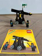 Lego legoland castle 6030 catapult zwarte ridder vintage, Ophalen of Verzenden, Gebruikt, Complete set, Lego