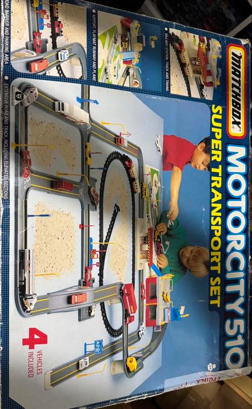 Matchbox motorcity set 3inch 1:64 matchbox, Kinderen en Baby's, Speelgoed | Racebanen, Gebruikt, Racebaan, Handmatig, Overige merken