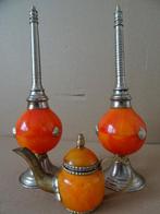 Vintage Marokkaanse rozenwater fles rozenwater flessen 22cm, Ophalen of Verzenden