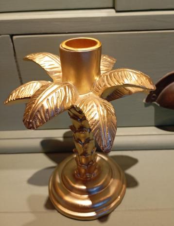 Kandelaar Tropische Palmboom Goud Polyresin beschikbaar voor biedingen