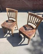 8 vintage Cafe Stoelen - Houten Stoelen, Ophalen of Verzenden