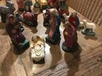 Oude gipsen kerstbeelden 23 stuks, Diversen, Kerst, Ophalen of Verzenden, Gebruikt