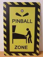 Pinball zone flipperkast reclamebord van metaal wandbord, Nieuw, Ophalen of Verzenden