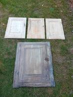 4 oude houten luiken kastdeuren, Ophalen, Gebruikt