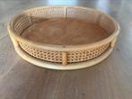 Dienblad groot rotan/riet/bamboe Retro/Vintage!!!, Ophalen of Verzenden, Gebruikt, Rond, Overige materialen