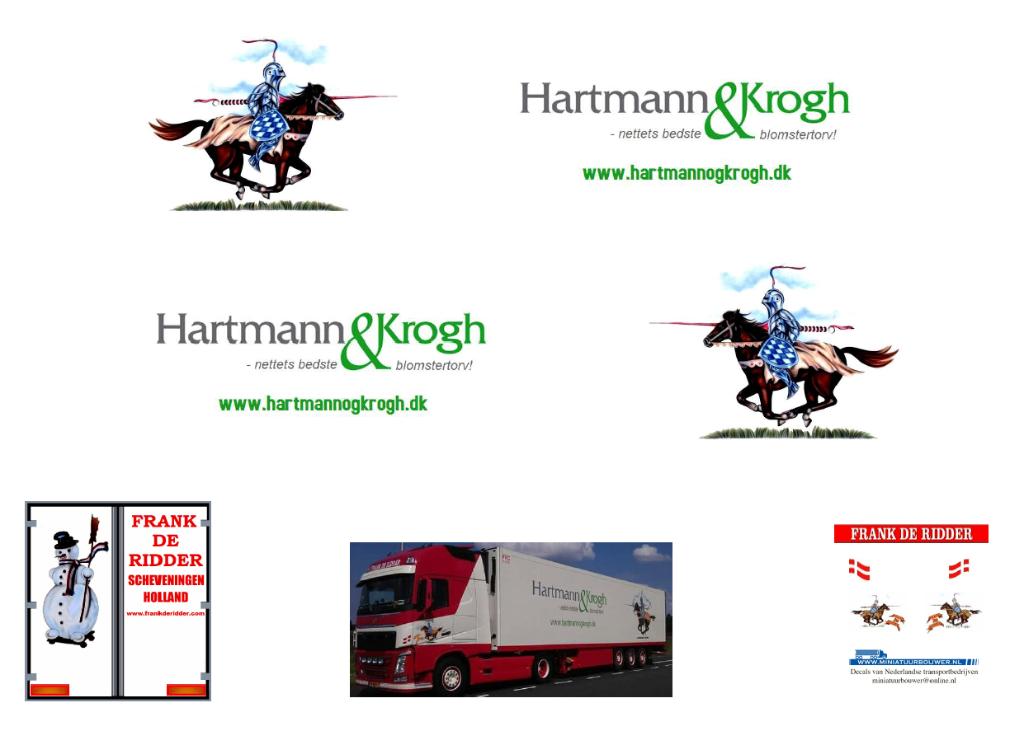 Vrachtauto decal 1:50 Frank de Ridder transport ( type 6 ), Verzenden, Nieuw, Bus of Vrachtwagen, Overige merken