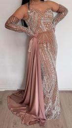 Avondjurk/Abiye, Galajurk, Beige, Zo goed als nieuw, Ophalen