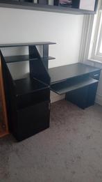 Zwart (computer) bureau, Huis en Inrichting, Kasten | Computermeubels, Ophalen, 70 tot 120 cm, Zo goed als nieuw, 120 tot 170 cm