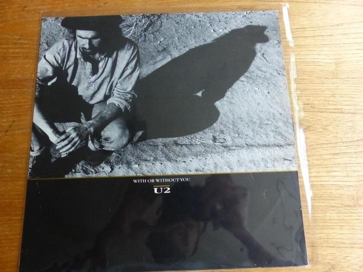 U2 – With Or Without You ( Maxi), Cd's en Dvd's, Vinyl | Rock, Gebruikt, Poprock, 12 inch, Ophalen of Verzenden
