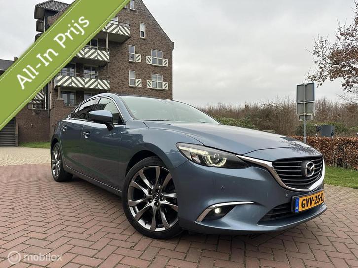 ✅Mazda 6 2.5 SkyActiv-G 192 GT-M Trekhaak Leder LED EXPORT, Auto's, Mazda, Bedrijf, Te koop, ABS, Achteruitrijcamera, Airbags