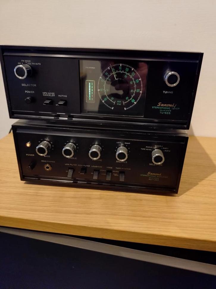 Sansui Vintage audioset AU222+TU555set, Audio, Tv en Foto, Stereo-sets, Overige merken, Ophalen of Verzenden