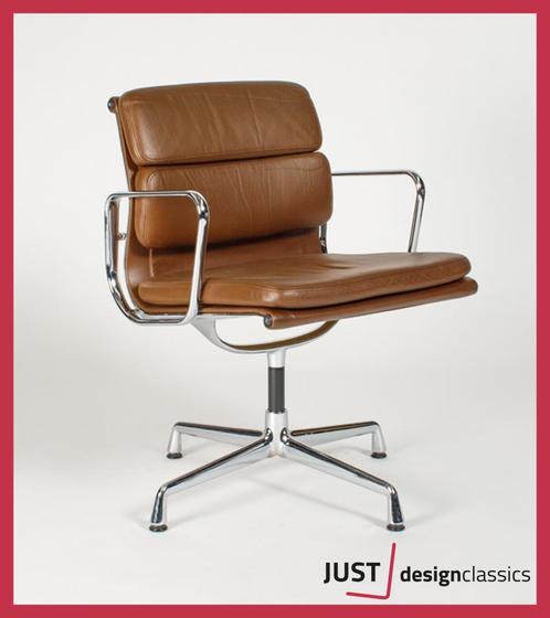 Vitra Eames ea 208 Cognac Leder Chroom (voorraad:4), Huis en Inrichting, Stoelen, Zo goed als nieuw