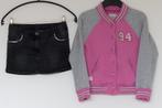 Zwart spijker rokje Soho en rose/grijs bomber jack H&M 140, Meisje, H&M, Ophalen of Verzenden, Zo goed als nieuw