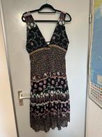 Zwarte bloemenjurk - Maat XL, Zwart, Maat 46/48 (XL) of groter, Ophalen of Verzenden, Zo goed als nieuw