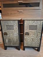 Industriele nachtkastjes, Huis en Inrichting, Slaapkamer | Nachtkastjes, Ophalen, Zo goed als nieuw, Minder dan 45 cm, Minder dan 55 cm