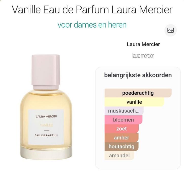 Laura Mercier - Vanille eau de parfum 50ml, Sieraden, Tassen en Uiterlijk, Uiterlijk | Parfum, Zo goed als nieuw, Ophalen of Verzenden