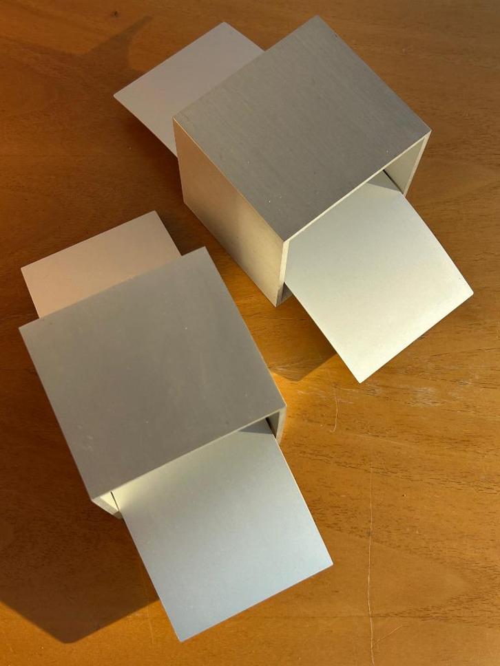 Wandlampje up/down, set van 2, Huis en Inrichting, Lampen | Wandlampen, Zo goed als nieuw, Metaal, Ophalen