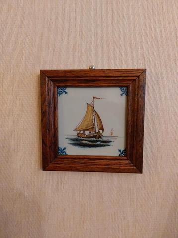 Tegeltje van een boot- Tichelaar Makkumer beschikbaar voor biedingen