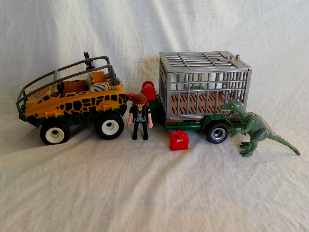 Playmobil 4175 set 2 Amfibievoertuig met Deinoncychus, Ophalen of Verzenden, Gebruikt, Complete set