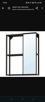 Enhet spiegelkast zwart, Huis en Inrichting, Badkamer | Badkamermeubels, Minder dan 100 cm, 25 tot 50 cm, Gebruikt, Spiegelkast