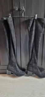 Nieuwe overknee suede Laarzen, maat 44, Hoge laarzen, Zwart, Nieuw, Ophalen of Verzenden