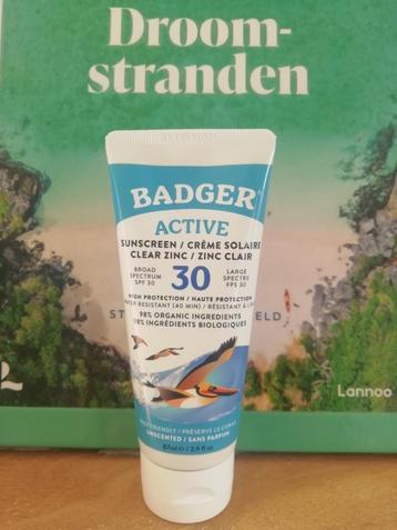 Badger Active 30 NIEUW Geseald! Zonnebrandcreme Clear Zinc beschikbaar voor biedingen