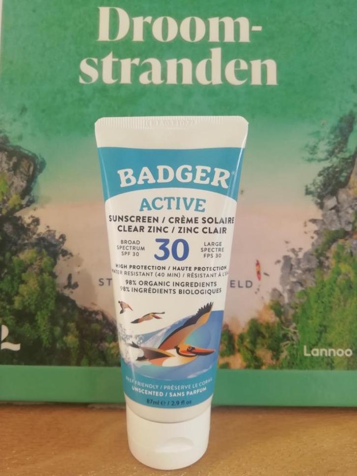 Badger Active 30 NIEUW Geseald! Zonnebrandcreme Clear Zinc, Sieraden, Tassen en Uiterlijk, Uiterlijk | Lichaamsverzorging, Nieuw