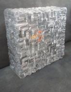 Grote glazen plafonniere blank glas., NVT, Vintage retro sixties, NVT, Ophalen of Verzenden