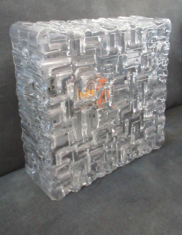 Grote glazen plafonniere blank glas., Huis en Inrichting, Lampen | Plafondlampen, Glas, Metaal, Ophalen of Verzenden