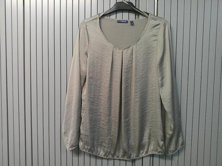 Leuke champagne kleur blouson, Kleding | Dames, Blouses en Tunieken, Zo goed als nieuw, Maat 38/40 (M), Beige, Ophalen of Verzenden