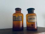 Antiek Glaswerk: Apothekerspotten & Blauwe Vaas, Antiek en Kunst, Antiek | Glas en Kristal, Ophalen of Verzenden