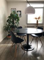 Ronde marmeren eettafel incl. 4 stoelen, Huis en Inrichting, 100 tot 150 cm, Rond, Zo goed als nieuw, Ophalen