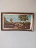 Vintage Schilderij - Heidelandschap met Schapen, Ophalen